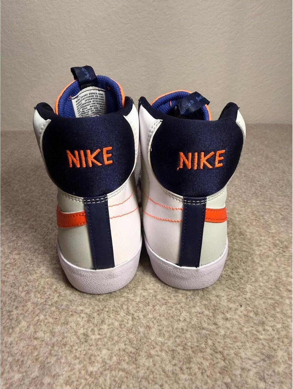 Nike Blazer Mid ’77 Jumbo GS FQ7433-100 Kids Size 6Y White Orange Navy - Picture 4 of 7